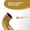 Everflow Direct Connect Waste Bend for Tubular Drain Applications, 22GA Brass 1-1/2"x8" 2218